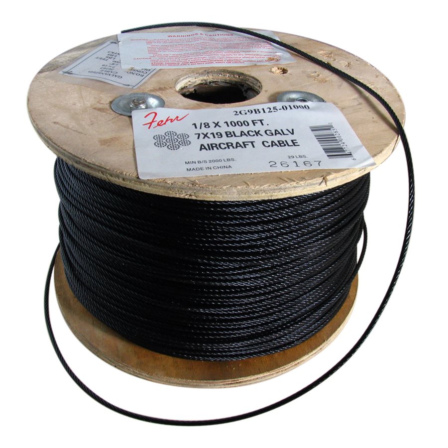 Black Coated Steel Cable