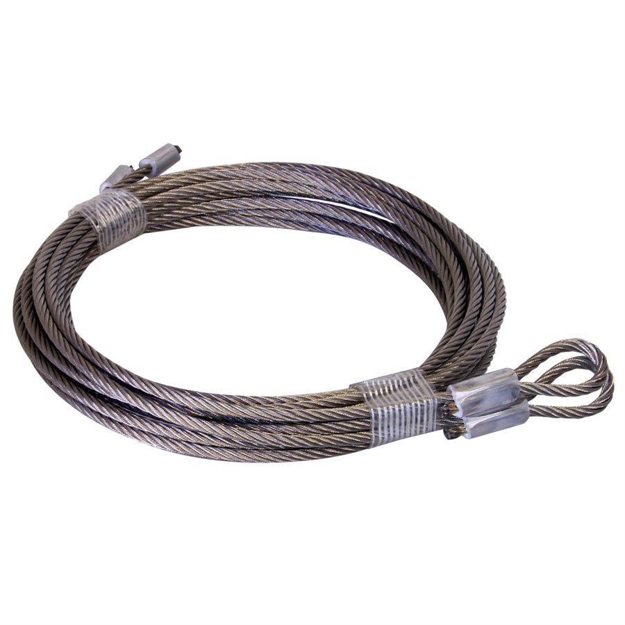 Stainless Steel Garage Door Torsion Lift Cables - 1/8 in X 102 in X 7x19