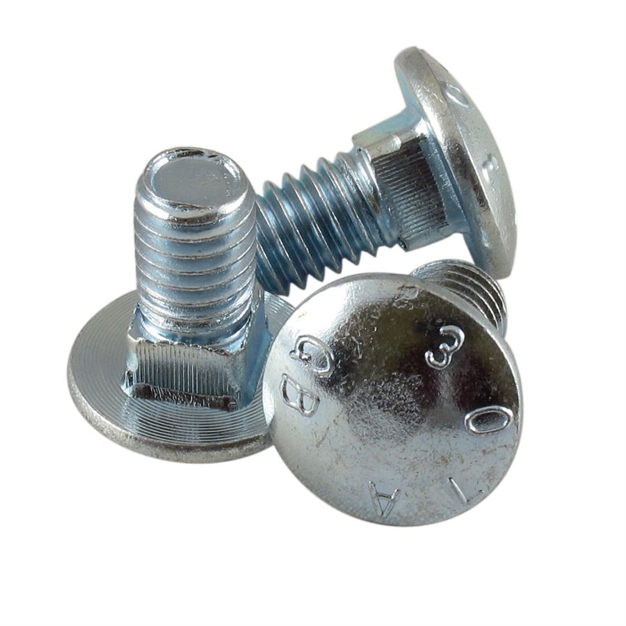 Round Head Carriage Bolt - 3/8-16 in X 3/4 in X 1000 Pcs