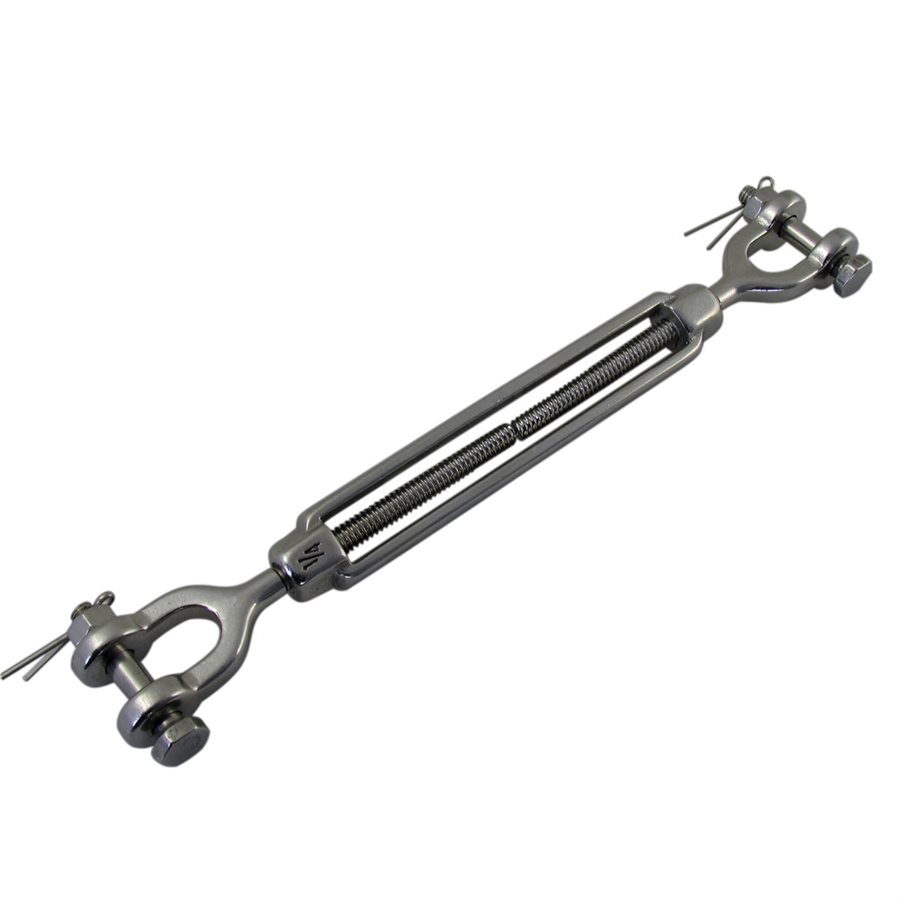Stainless Steel T316 Jaw/Jaw Turnbuckle - 1/4 in X 4 in