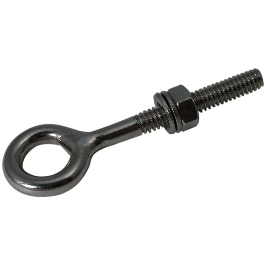 Stainless Steel T304 Welded Eyebolt - 1/4 in X 4 in