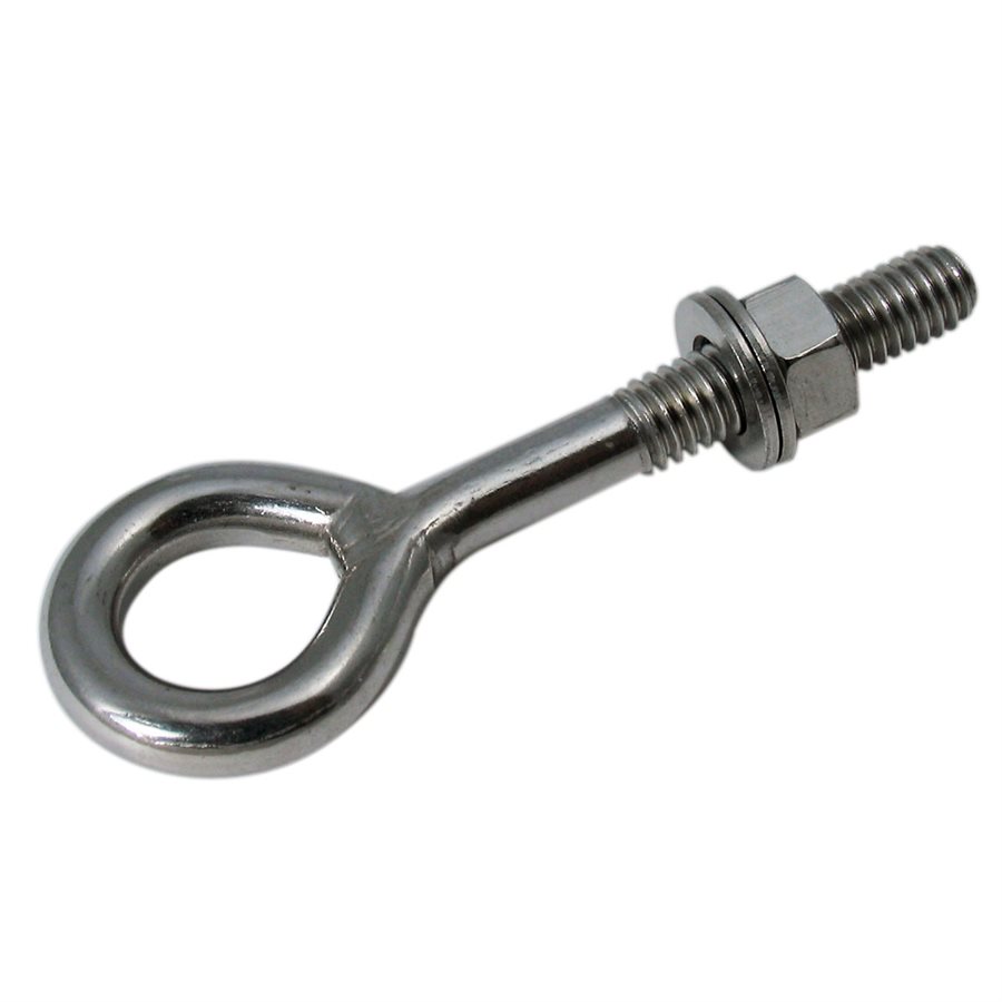 Stainless Steel T304 Welded Eyebolt - 3/8 in X 3 in