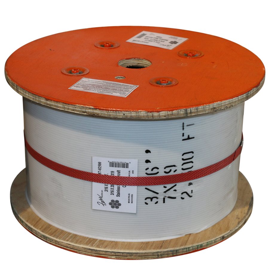 Vinyl Coated Hot Dip Galvanized Steel Cable - 1/16-3/32 in X 7x7