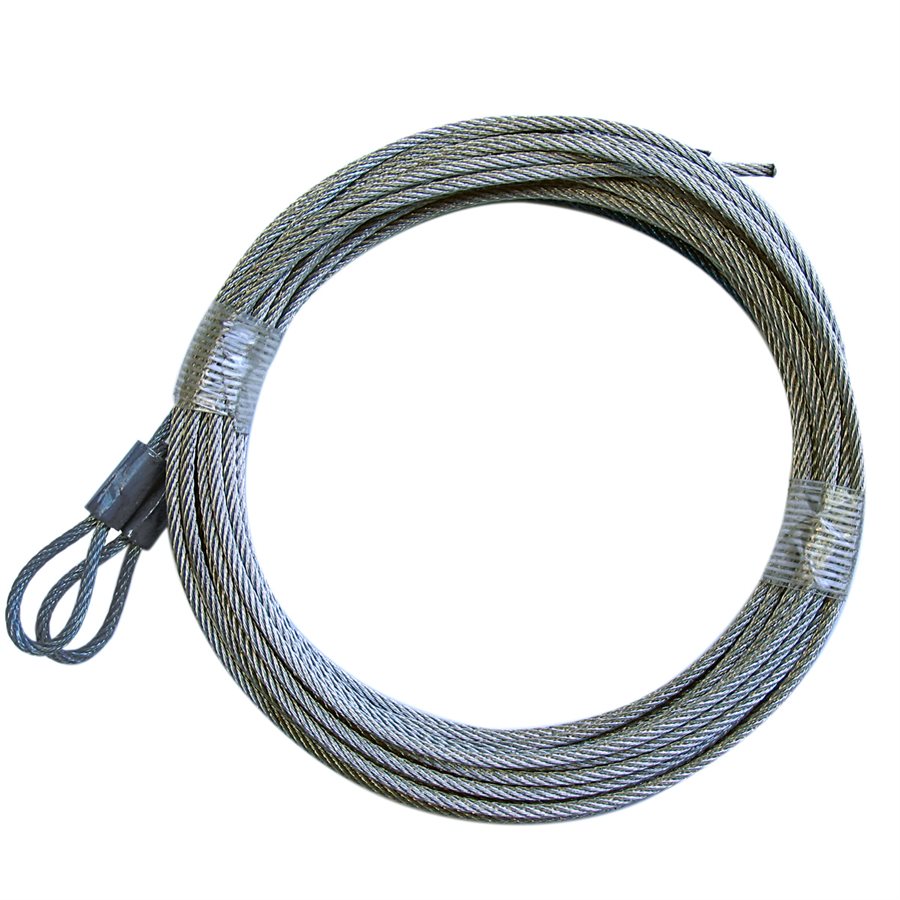 Blue Garage Door Plain Loop Extension Lift Cables - 3/32 in X 144 in X 7x7
