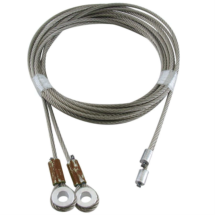 GAC Truck Door Cables, 1/4 in Spool Eye - 1/8 in X 105 in, 7X19 - Brown