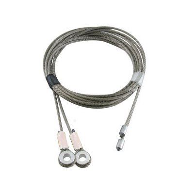 Stainless Steel T304 Truck Door Cables 1/4 in Eye - 1/8 in X 96 in, 7x19 - White/Black