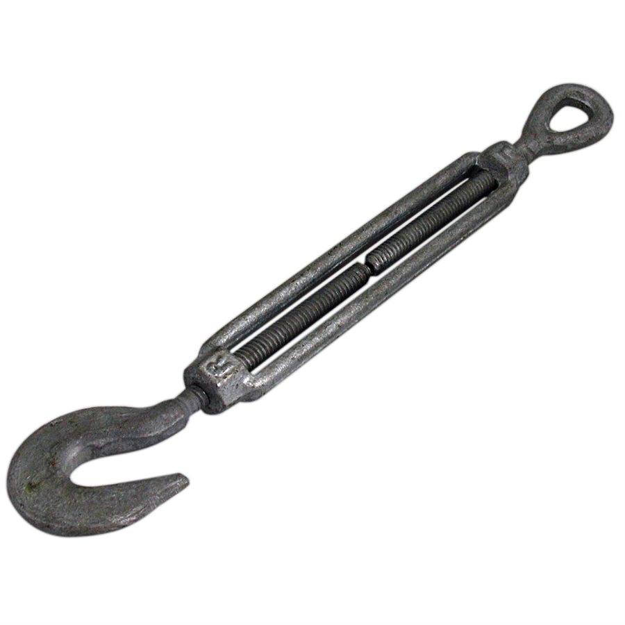 Eye/Hook Galvanized Turnbuckle - 1/4 in X 4 in