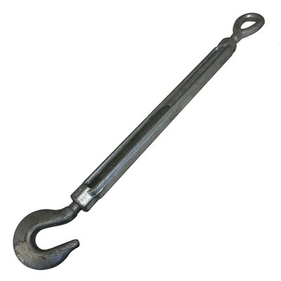 Eye/Hook Galvanized Turnbuckle - 7/8 in X 12 in