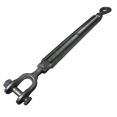 Eye/Jaw Galvanized Turnbuckle - 1 in X 12 in