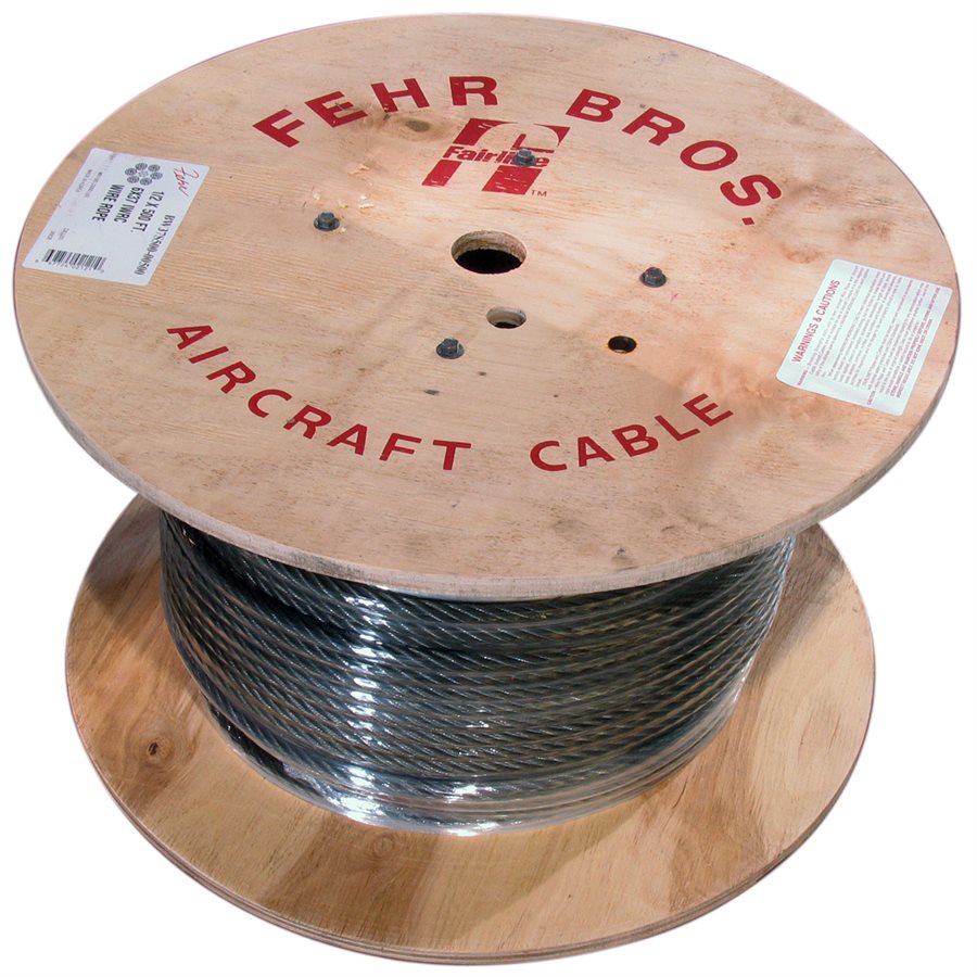 Bright Fiber Core Wire Rope - 1/4 in X 6x19
