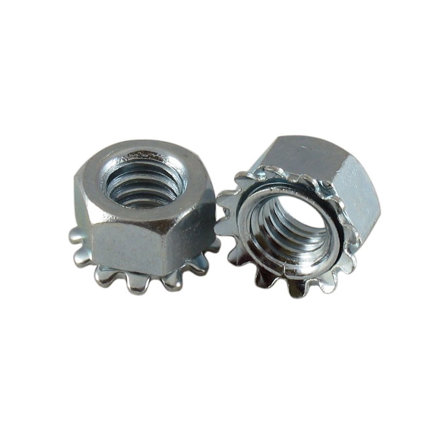Hex Kep Lock Nuts, 1/2 in Across Flats - 5/16-18 in X 1000 Pcs
