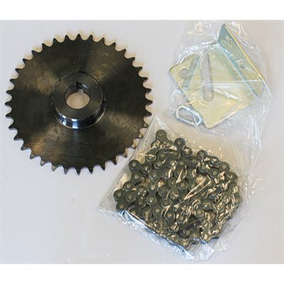 6 in 36 Tooth Sprocket Wheel & 3 ft of # 41 Roller Chain