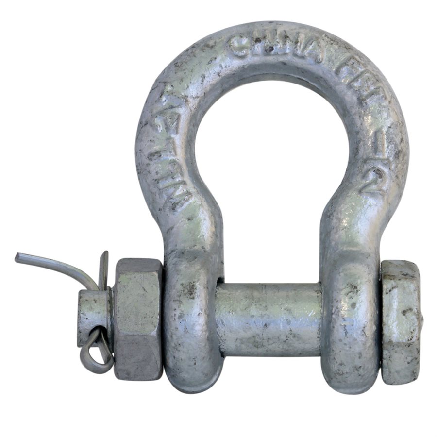 Safety Shackle with Nut & Pin - 1/2 in