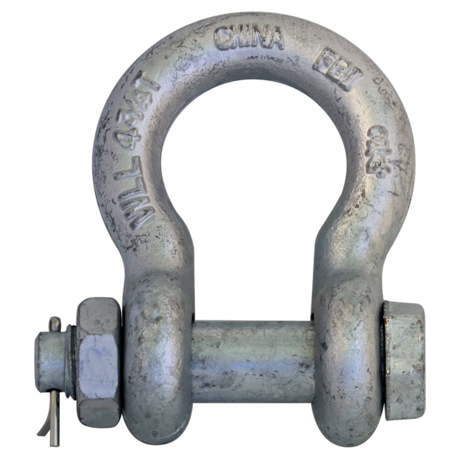 Safety Shackle with Nut & Pin - 3/4 in