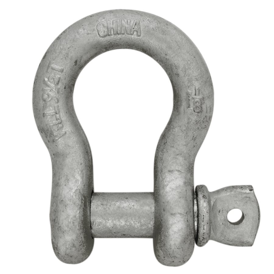 HDG Load Rated Screw Pin Anchor Shackle - 1-1/8 in