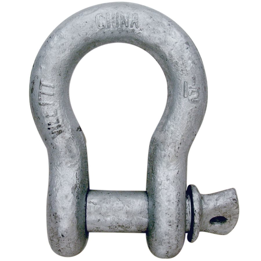 HDG Load Rated Screw Pin Anchor Shackle - 1-1/2 in