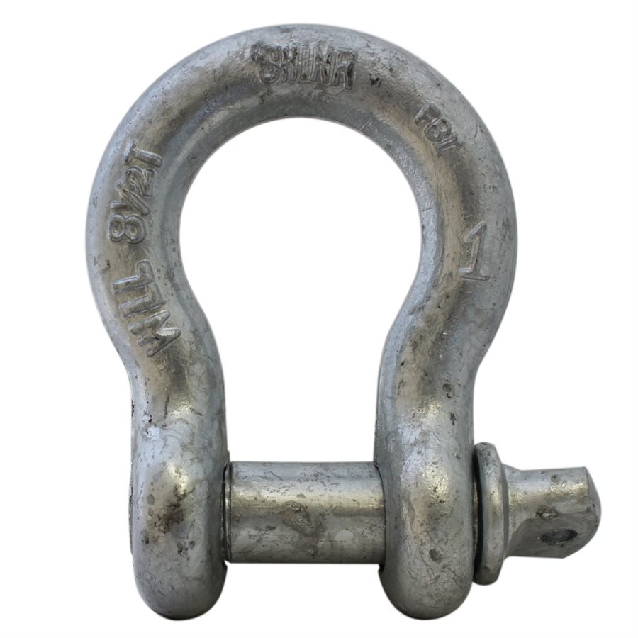 HDG Load Rated Screw Pin Anchor Shackles - 1 in