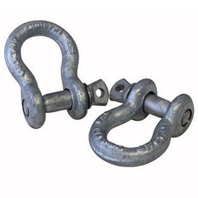 HDG Load Rated Screw Pin Anchor Shackles - 5/16 in