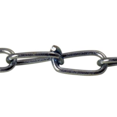 Zinc Plated Double Loop Chain - #1 X 100 ft