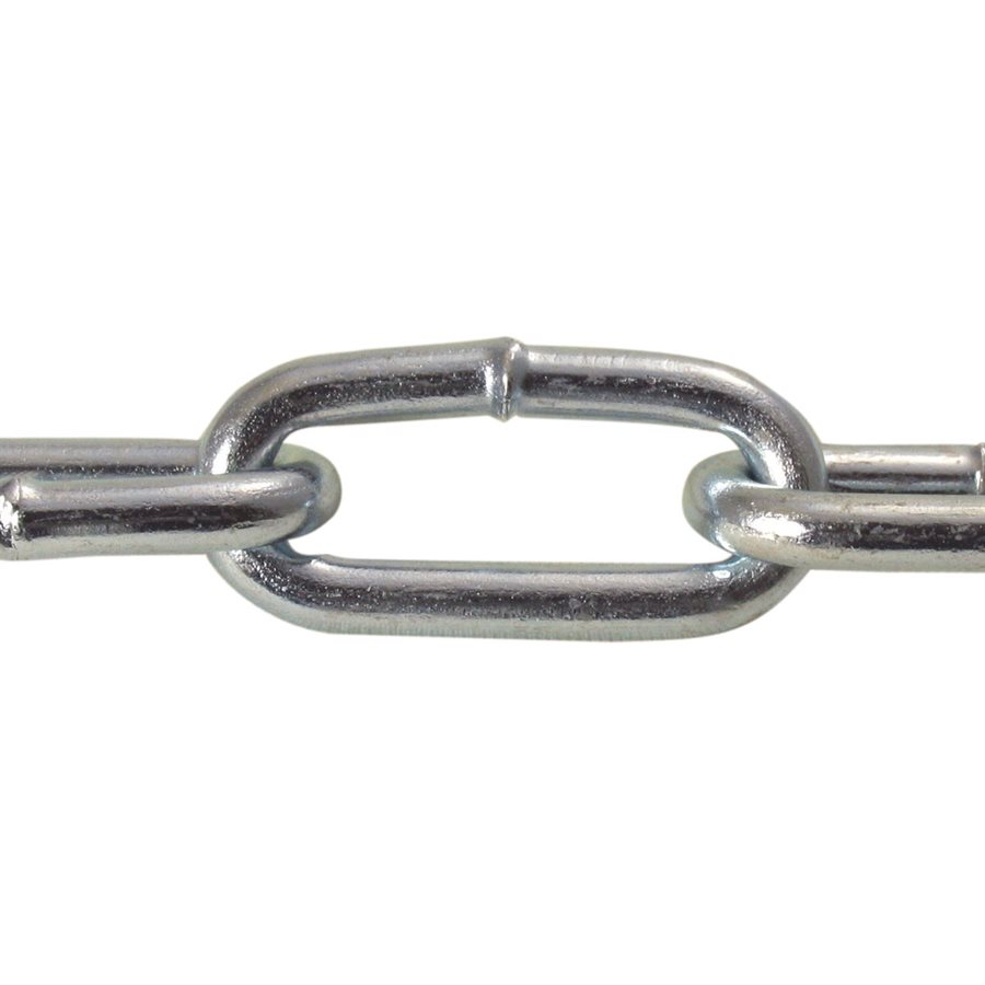 Zinc Plated Straight Link Coil Chain - #2 X 100 ft