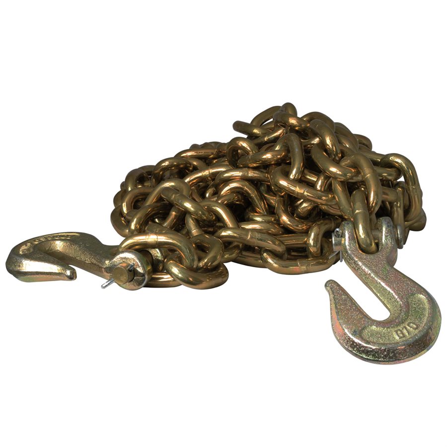 Grade 70 Alloy Binder Chain With Grab Hooks - 3/8 in X 16 ft
