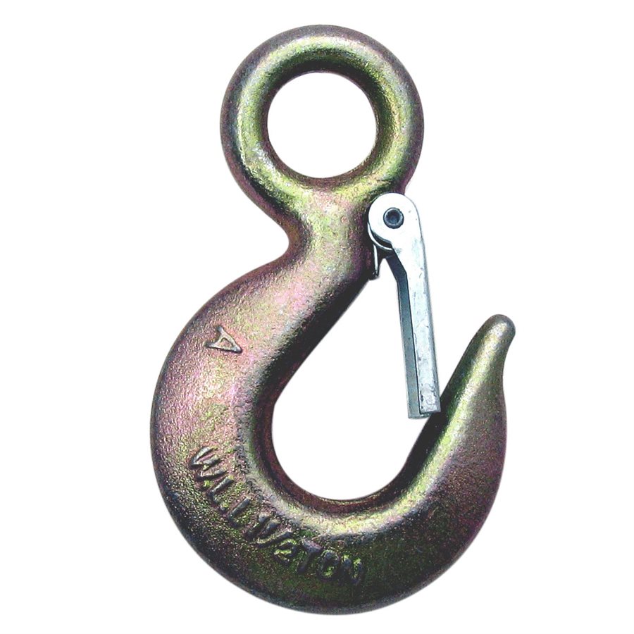 Alloy Eye Yellow Zinc Plated Hoist Hook - 1.5 Ton