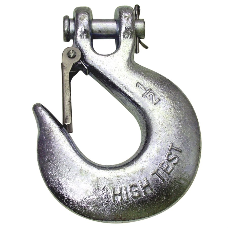 High Test Clevis Slip Hook With Latch - 1/2 in