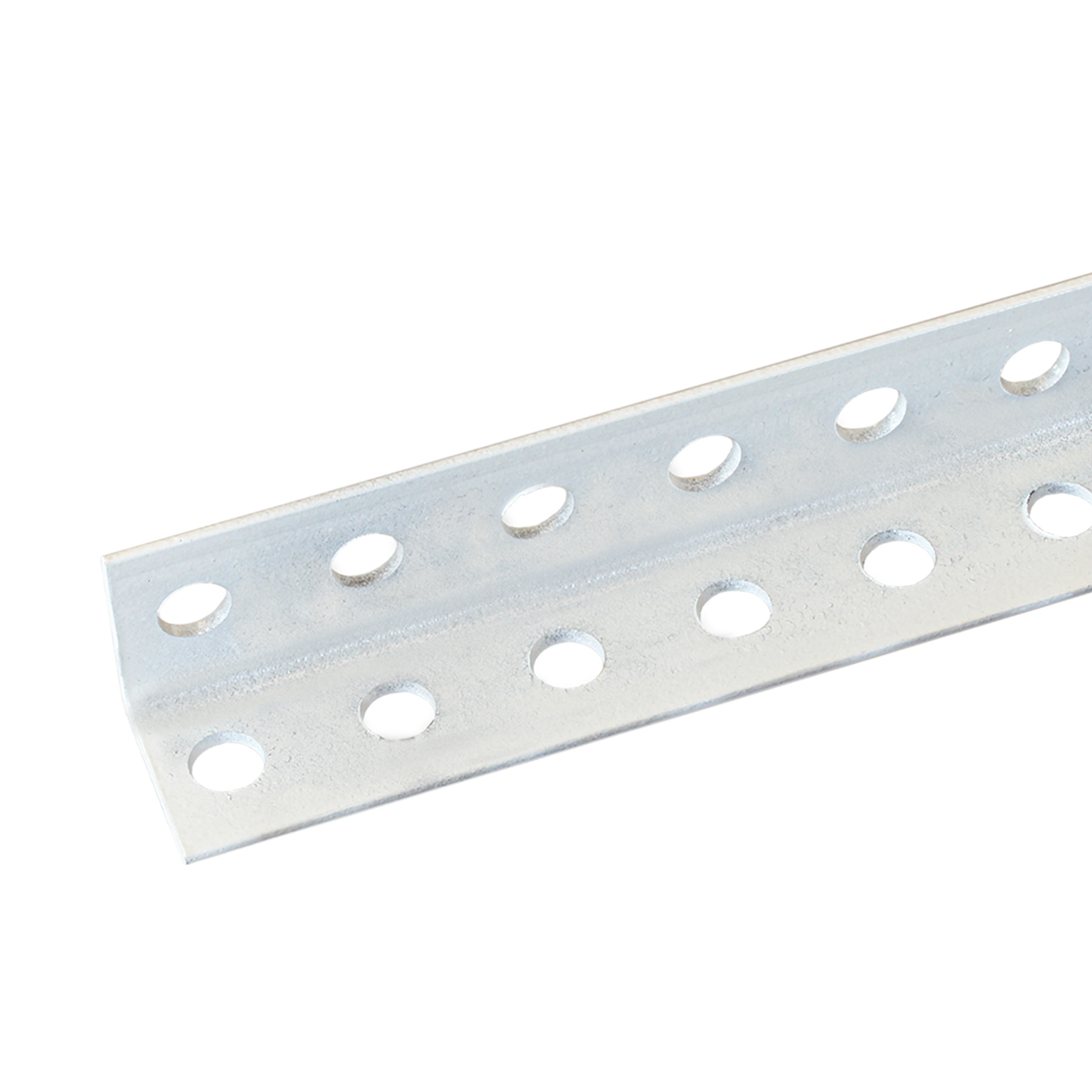 12 Gauge White Powder Coated Perforated Angle - 8.3 ft