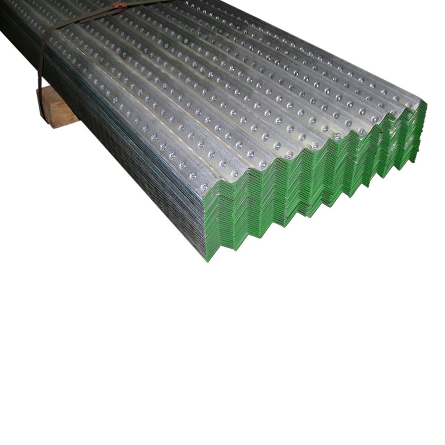 14 Gauge Green Galvanized Perforated Angle - 10 ft