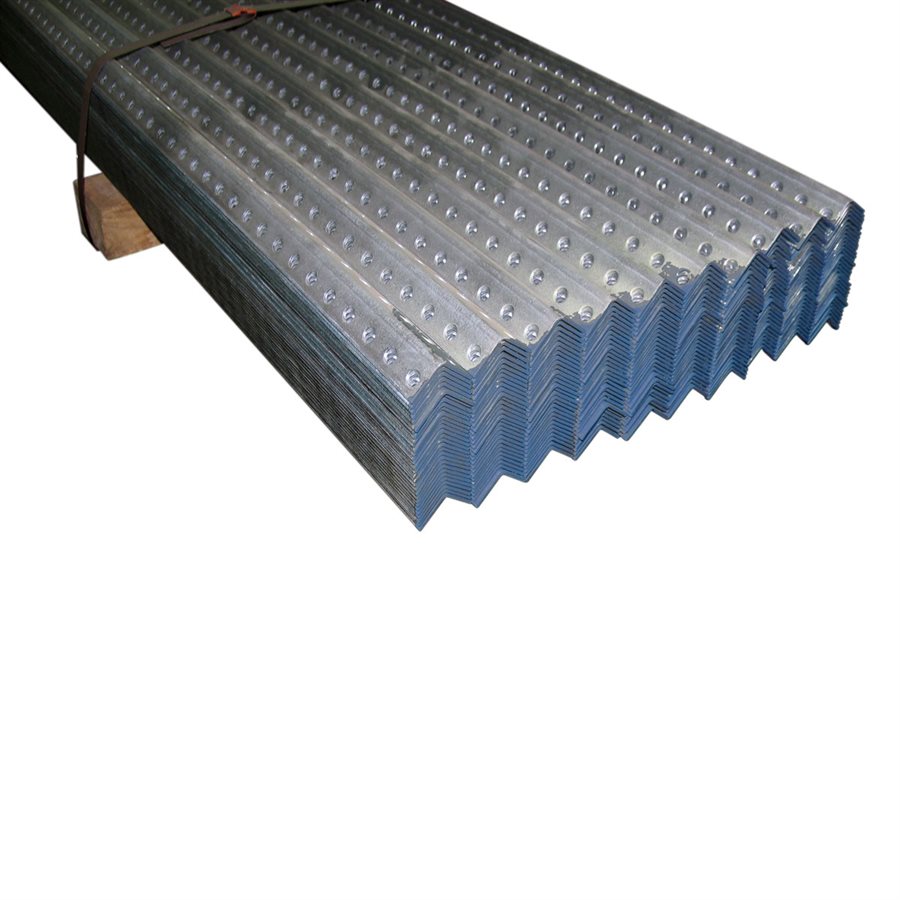 16 Gauge Blue Galvanized Perforated Angle - 8 ft