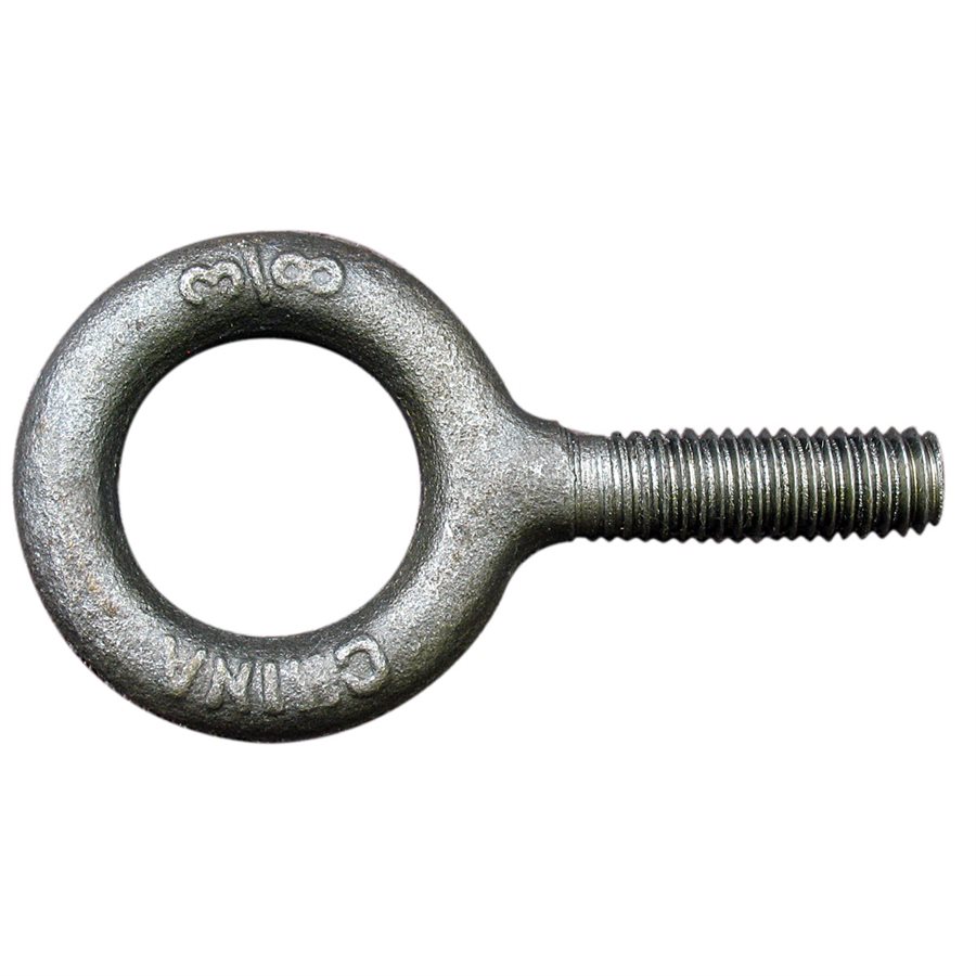Forged Machinery Eyebolt Self Colored - Plain Pattern - 3/8-16 in X 1-1/4 in