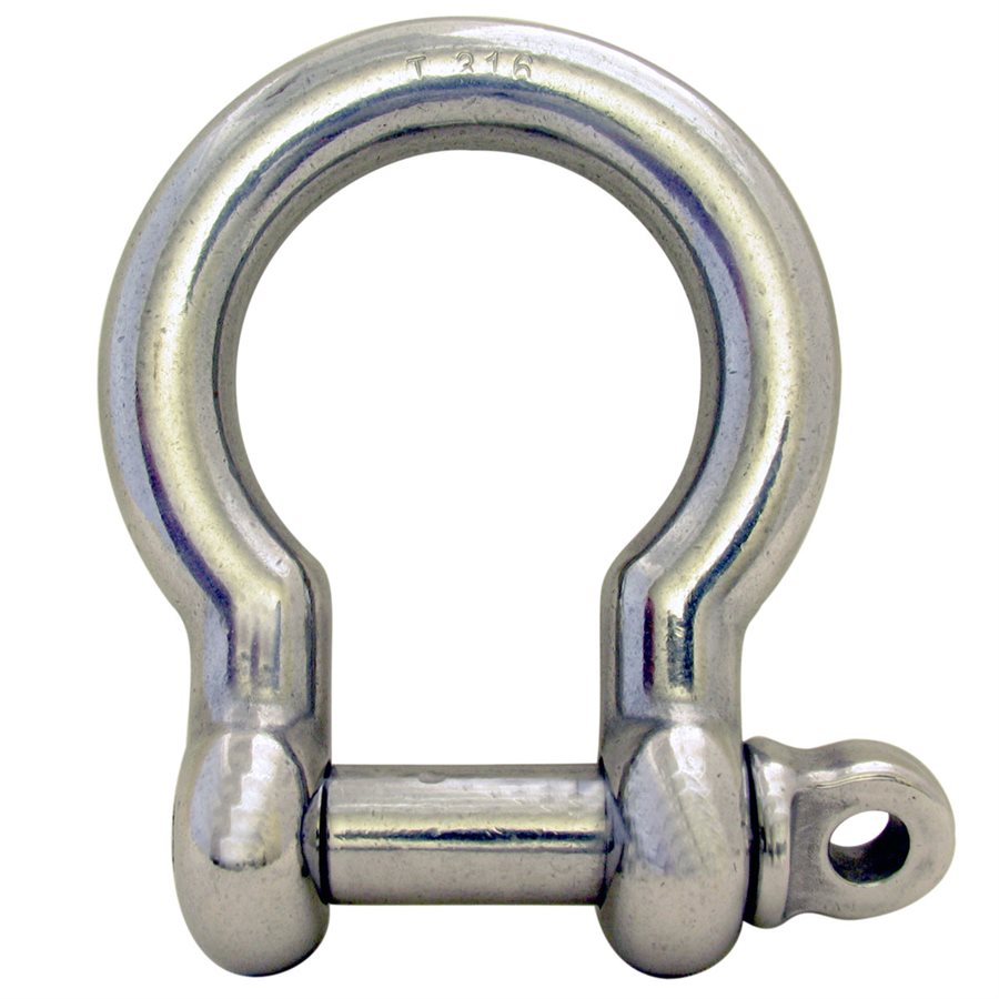 Stainless Steel T316 Bow Shackle - 3/4 in