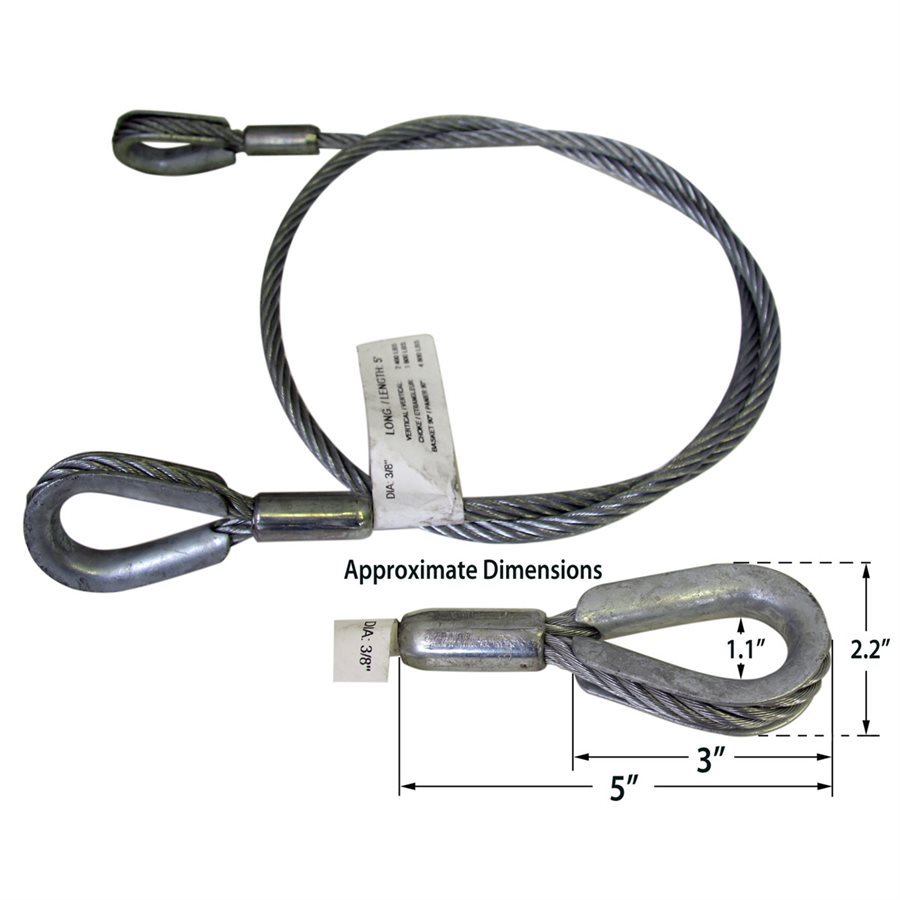 Thimble Eye Steel Slings - 3/8 in X 7x19