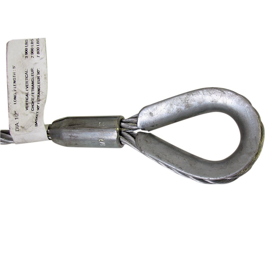 Thimble Eye Steel Slings - 1/2 in X 6x19
