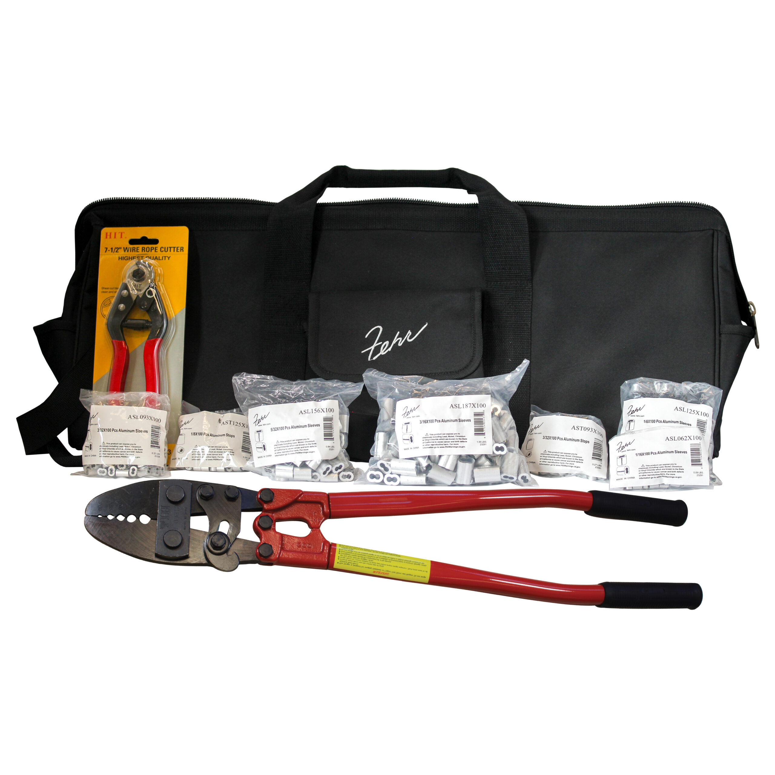 Fehr Swaging Kit w/ Fehr Rigging Tool Bag - Aluminum Fittings