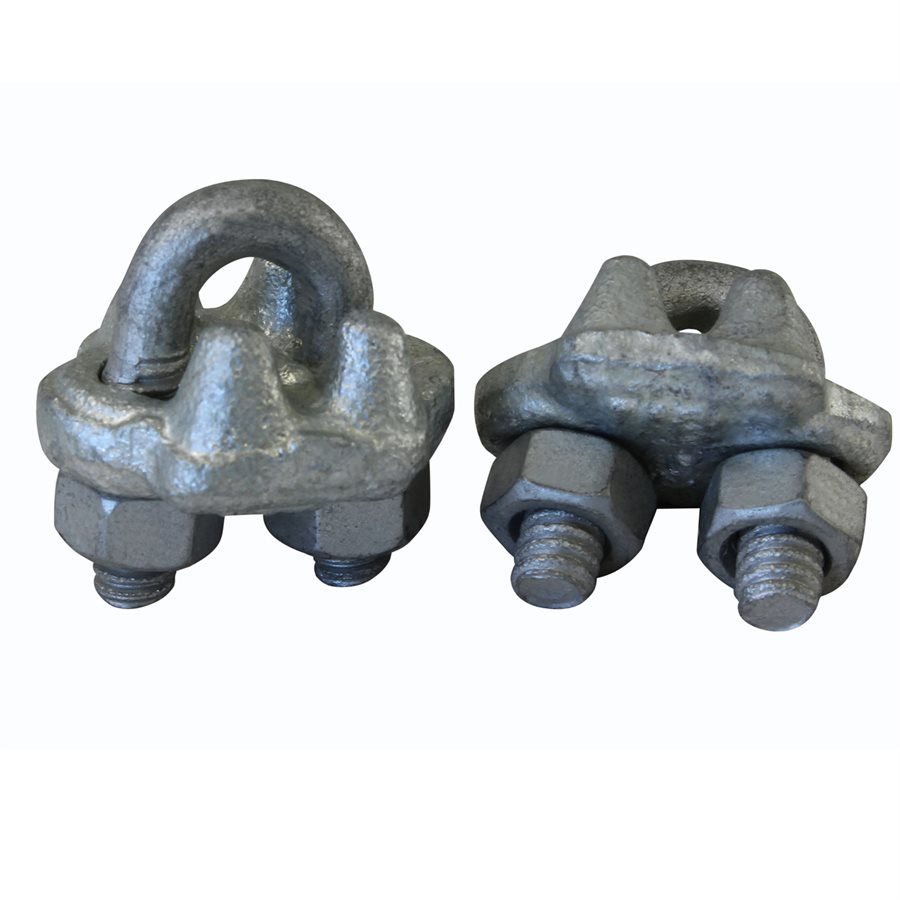 Forged Galvanized Wire Rope Clips - 1/8 in