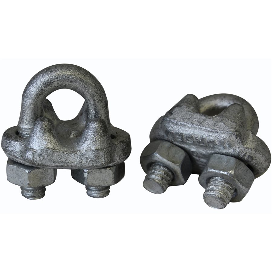 Forged Galvanized Wire Rope Clips - 3/16 in