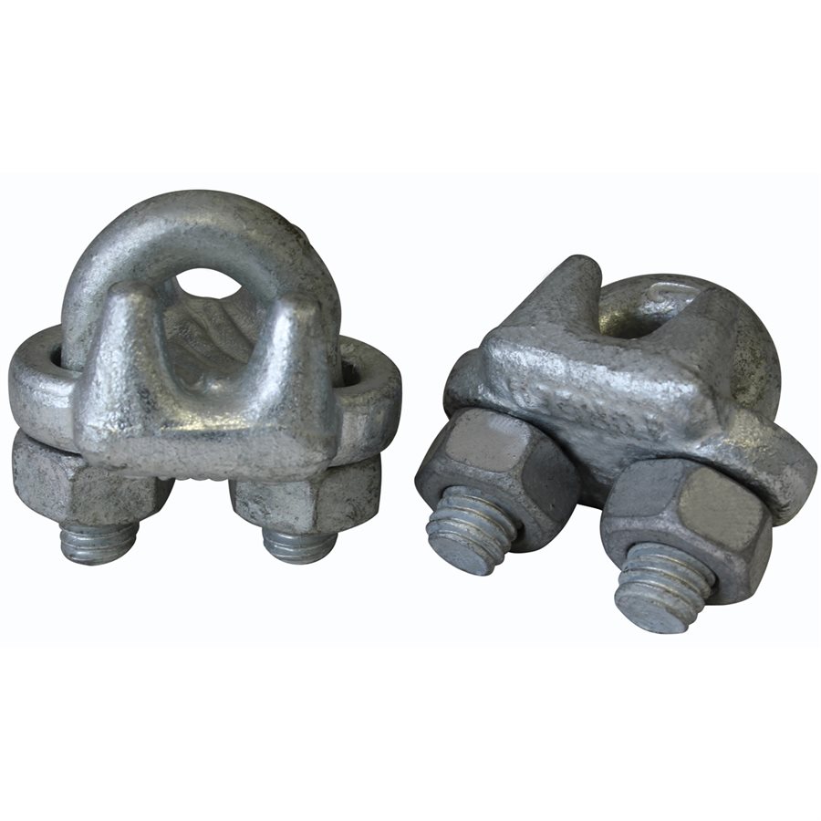 Forged Galvanized Wire Rope Clips - 3/8 in