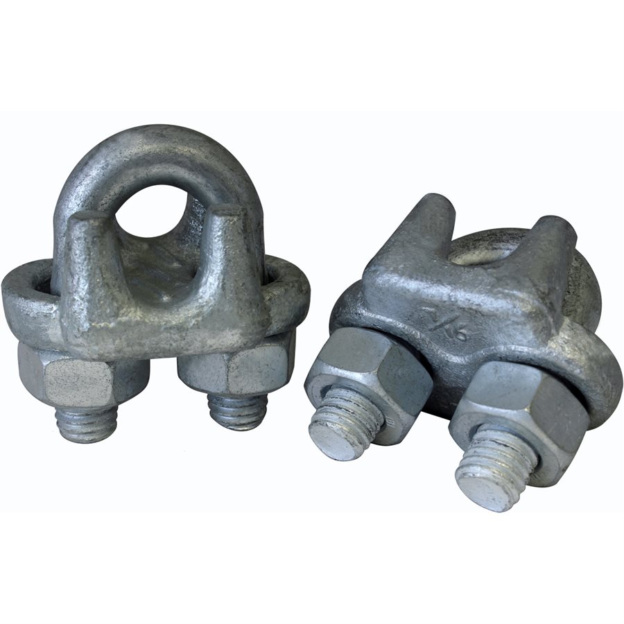 Forged Galvanized Wire Rope Clips - 7/16 in