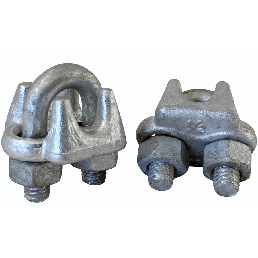 Forged Galvanized Wire Rope Clips - 1/2 in
