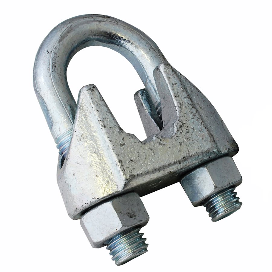 Zinc Plated Malleable Wire Rope Clips - 1 in