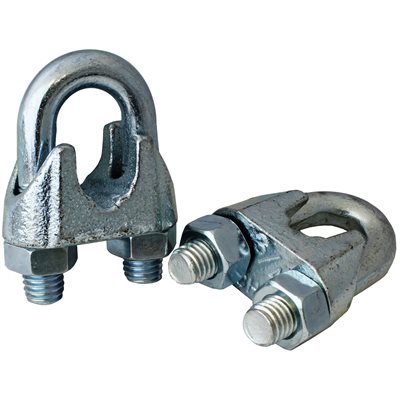 Zinc Plated Malleable Wire Rope Clip - 3/4 in