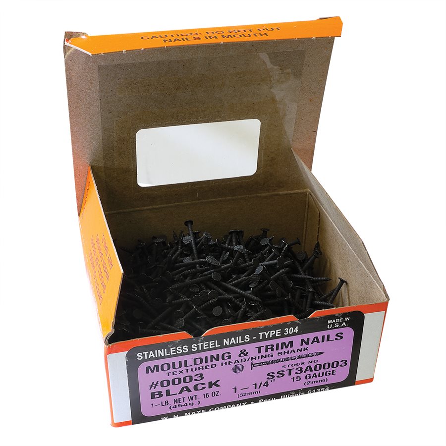 Stainless Steel Ring Shank Maze Nails - 1 lb Box