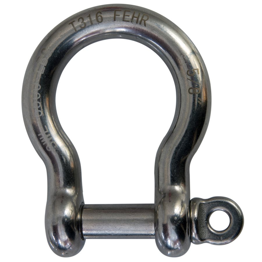Stainless Steel Screw Pin Bow Shackles